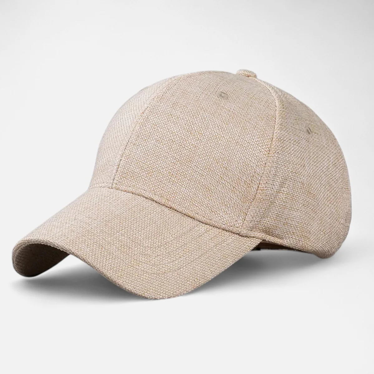 Lekka czapka unisex z daszkiem i regulowanym zapięciem - Beżowy