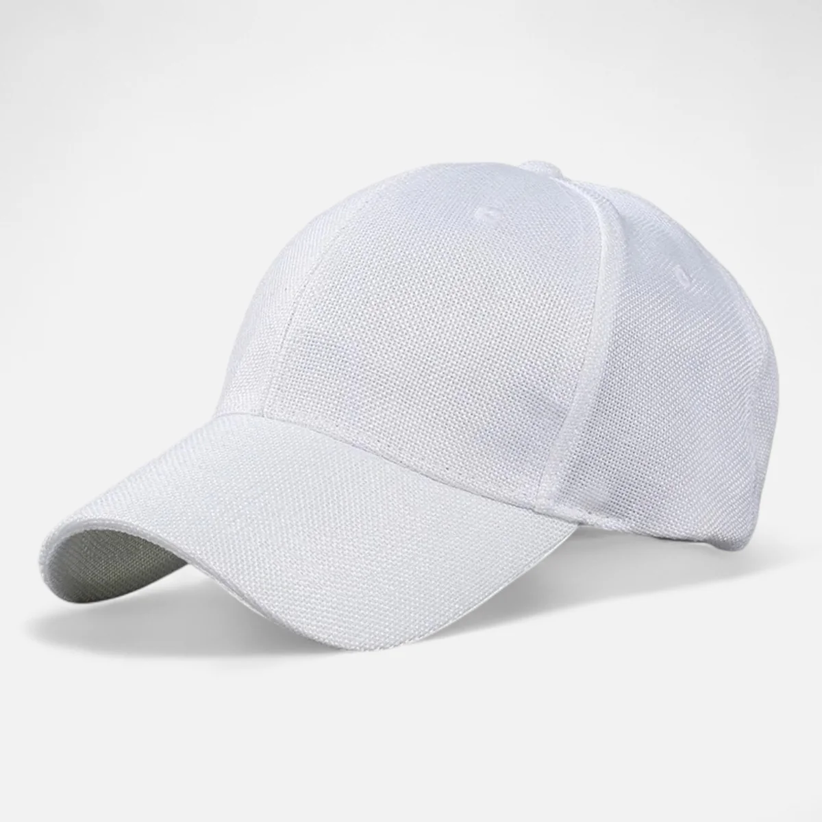 Lekka czapka unisex z daszkiem i regulowanym zapięciem - Białe