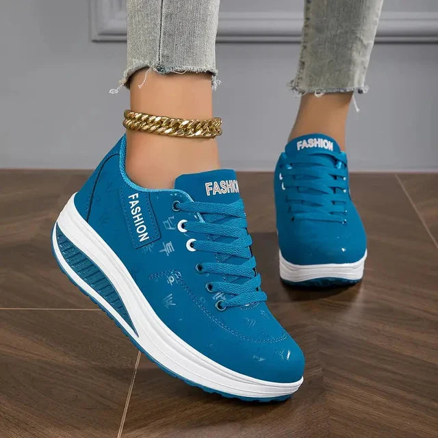Damskie sneakersy na co dzień z amortyzującą podeszwą - Niebieski