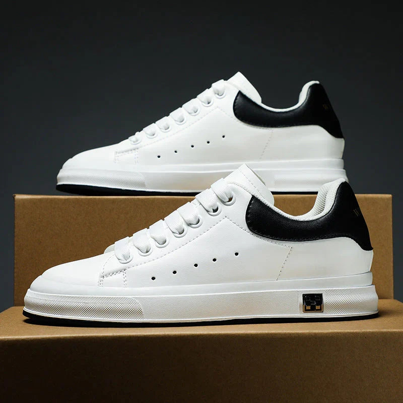 Męskie sneakersy o minimalistycznym, miejskim fasonie - Białe